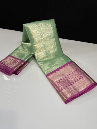 SEA GREEN WEB BROCADE