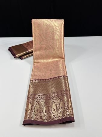 PEACH TISSUE BROCADE