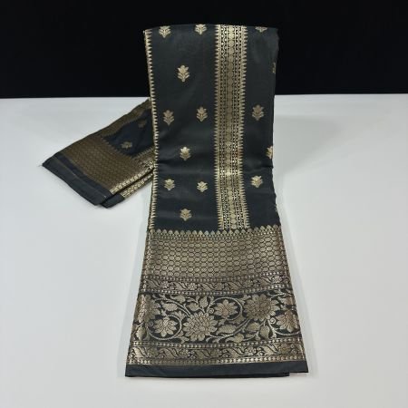 BLACK ZARI STRIPE RHYTHM