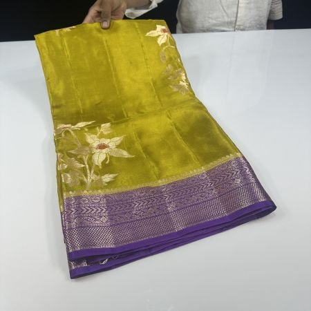 PAPER SILK OLIVE X VIOLET